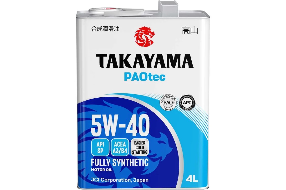 Takayama PAOtec 5W-40 A3/B4 SP 4л (металл)