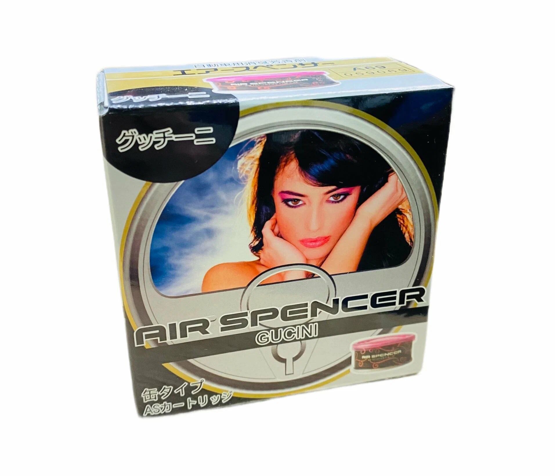 Ароматизатор на панель меловой EIKOSHA SPIRIT REFILL 40гр мет.банка Gucini A-69