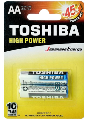 Батарейка TOSHIBA LR06 AA BL2